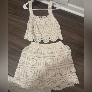 Rebellion Cream Knit SET